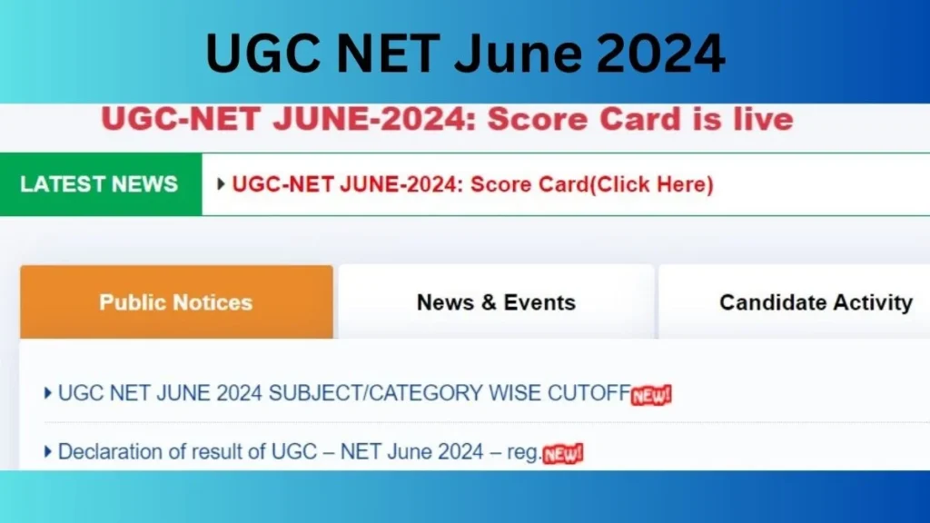 UGCNET Result 2024