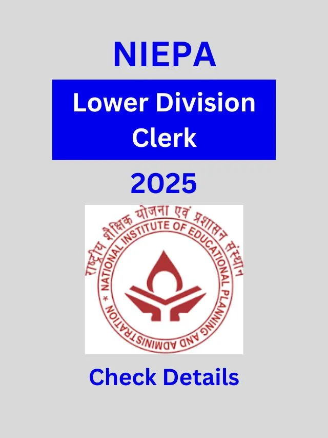 NIEPA LDC Recruitment 2025 Notification Released Check Details